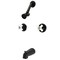 Kingston Brass KB240PX Tub and Shower Faucet, Matte Black KB240PX - alternate 1